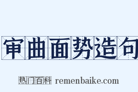 审曲面势造句是什么意思的图片